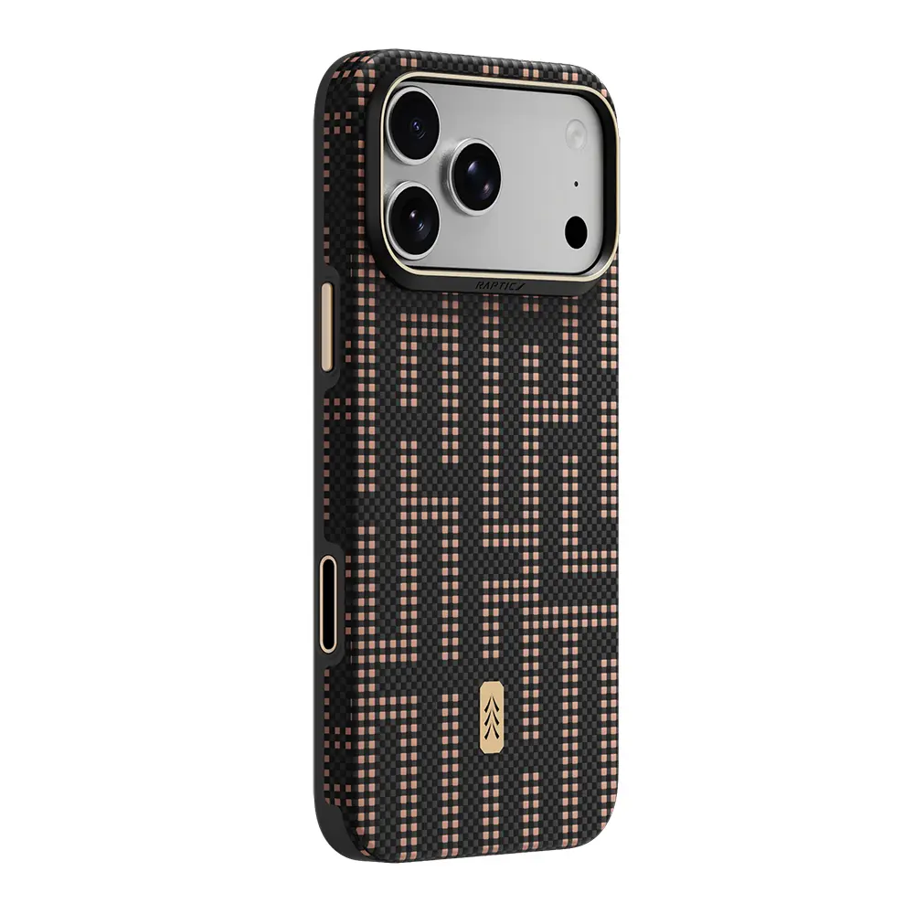 iPhone 18 Pro Max MagSafe Uyumlu Karbon Kılıf - Raptic Aramid Dual Ultra Grid