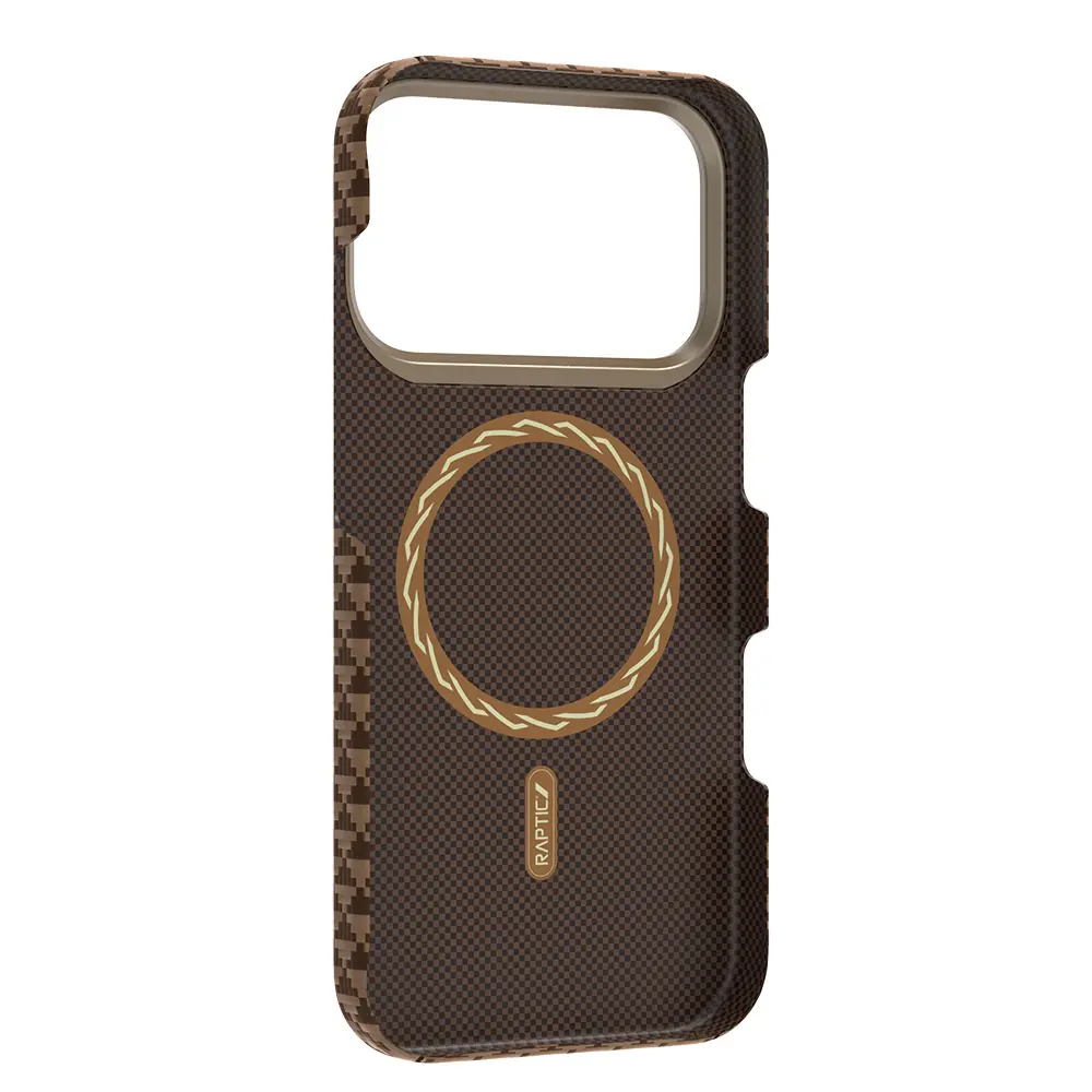 iPhone 18 Pro Max MagSafe Uyumlu Aramid Fiber Kılıf - Raptic Aramid Skin Origin