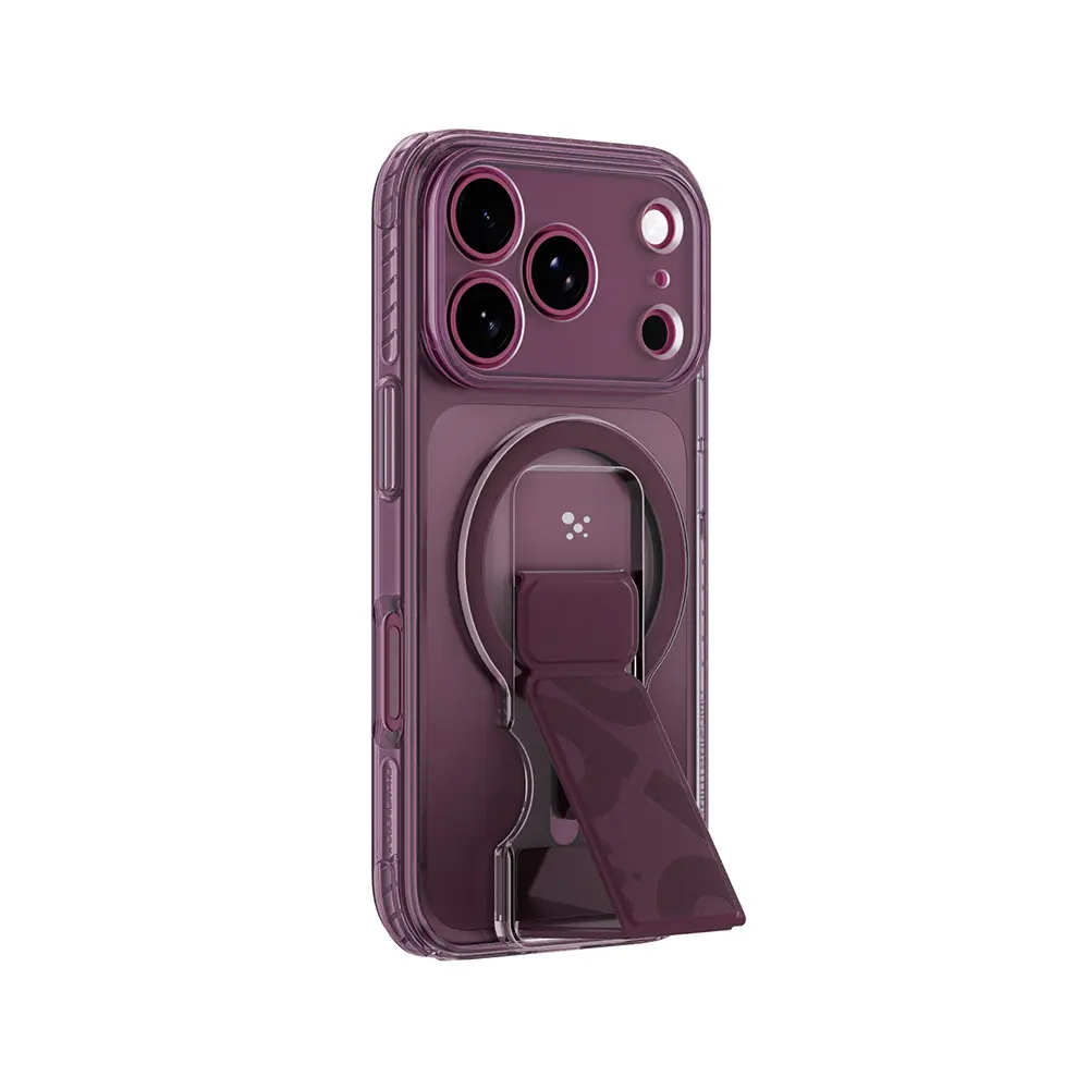 iPhone 18 Pro Max MagSafe Uyumlu Şeffaf Standlı Kılıf - Amazingthing Titan Pro Grip Stand