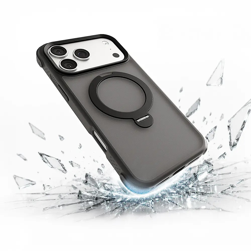 Apple iPhone 18 Pro Max Kılıf M-safe Şarj Özellikli Standlı Lenyes Eclat Kapak