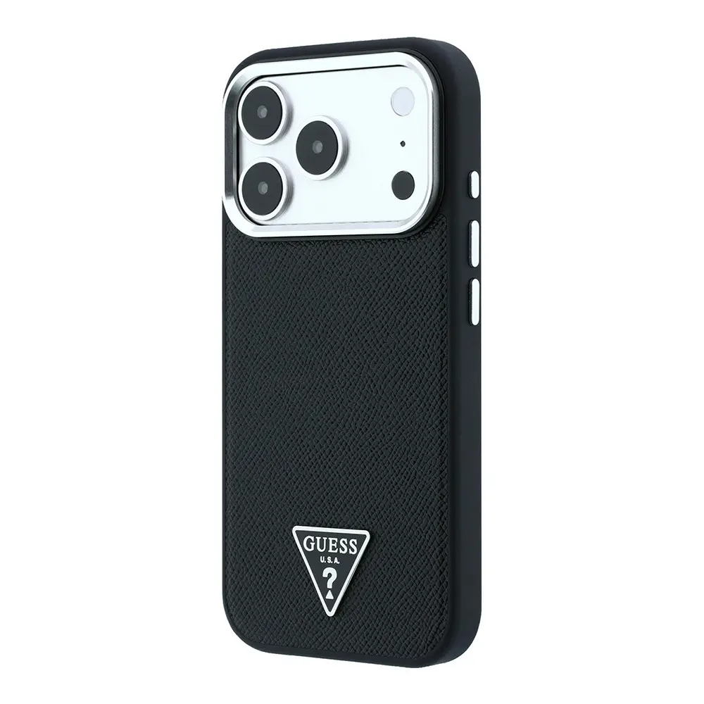 iPhone 18 Pro Max MagSafe Uyumlu Kılıf - Guess Grained Triangle