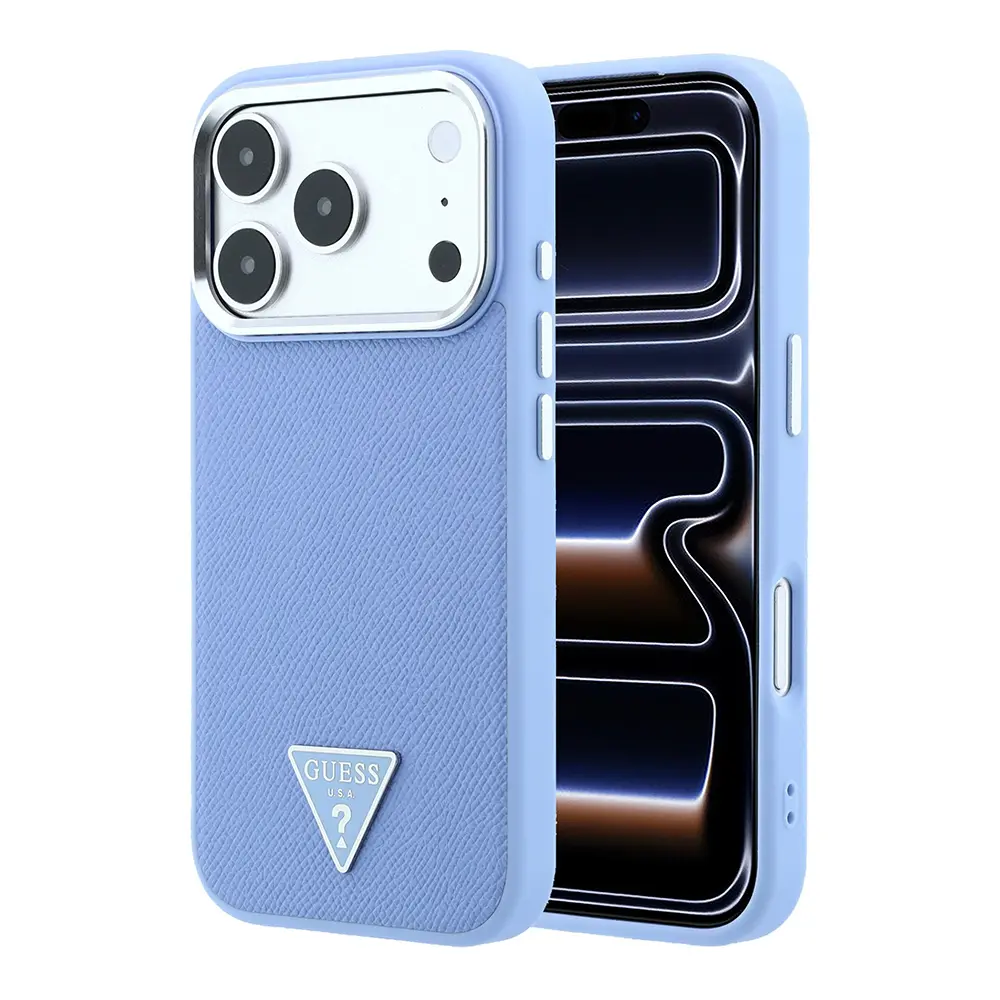 iPhone 18 Pro Max MagSafe Uyumlu Kılıf - Guess Grained Triangle
