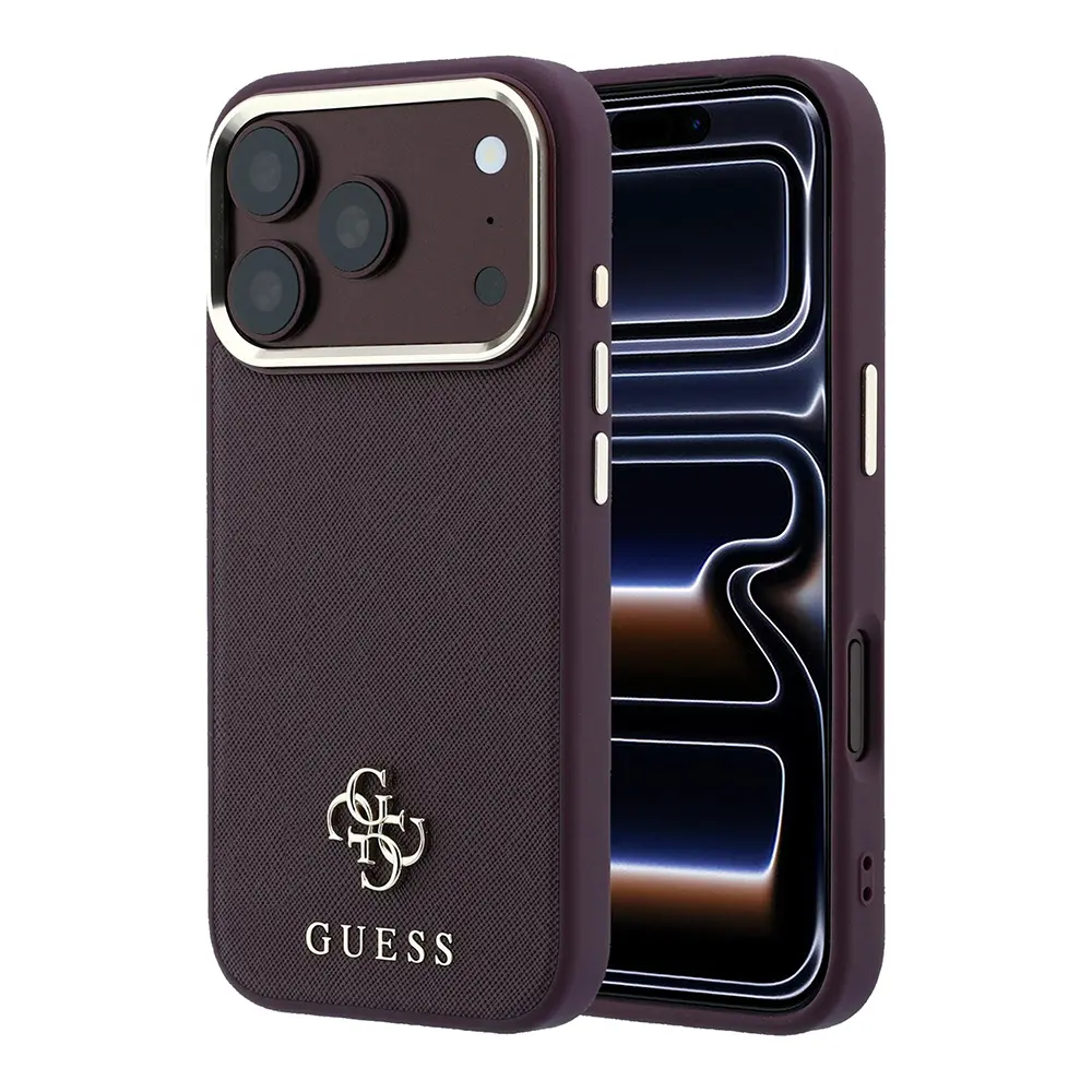 iPhone 18 Pro Max MagSafe Uyumlu PU Deri Kılıf - Guess Saffiano