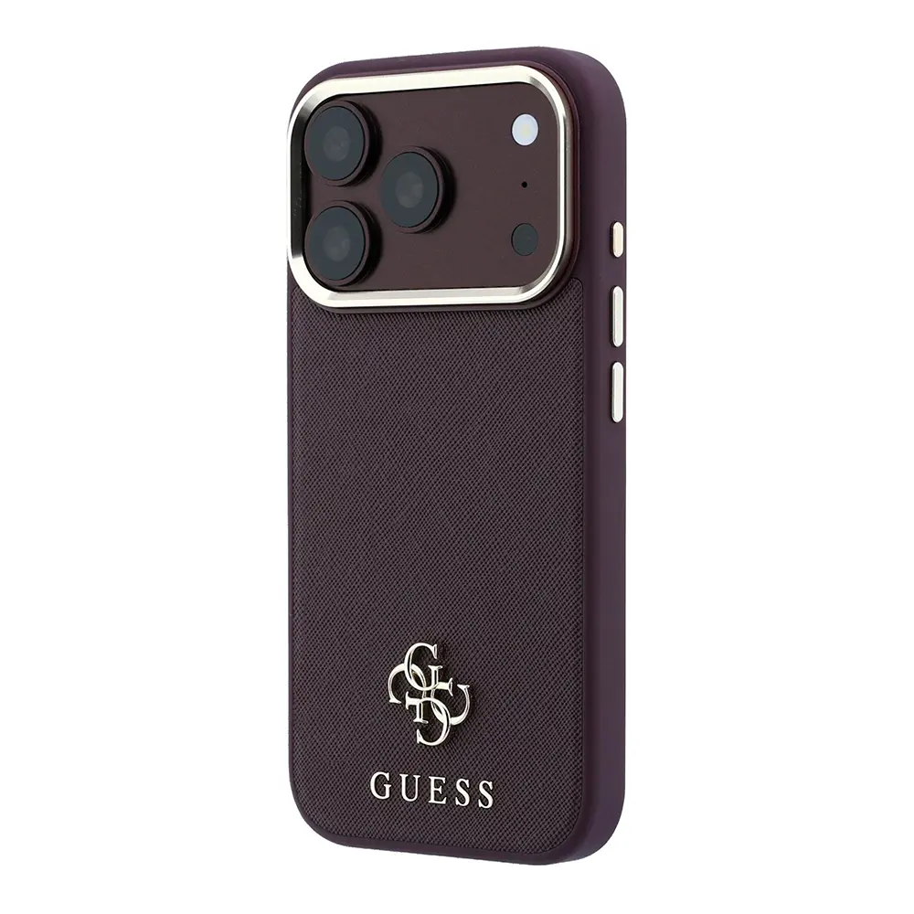 iPhone 18 Pro Max MagSafe Uyumlu PU Deri Kılıf - Guess Saffiano