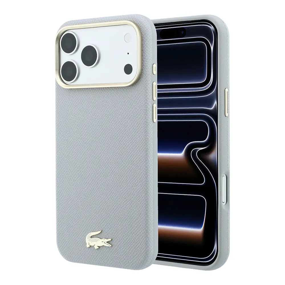 iPhone 18 Pro Max MagSafe Uyumlu Lacoste Lisanslı Kılıf, Yarı Pike Desenli