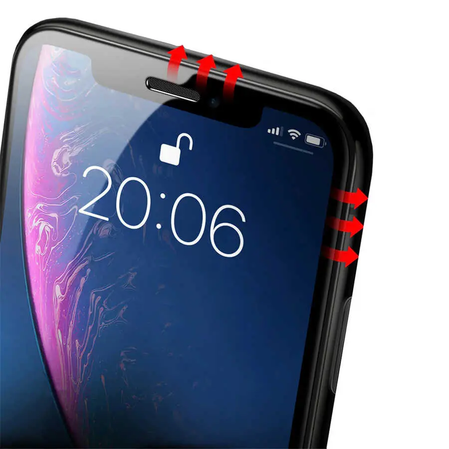 iPhone X Tam Kaplama 5D Cam Ekran Koruyucu - Davin