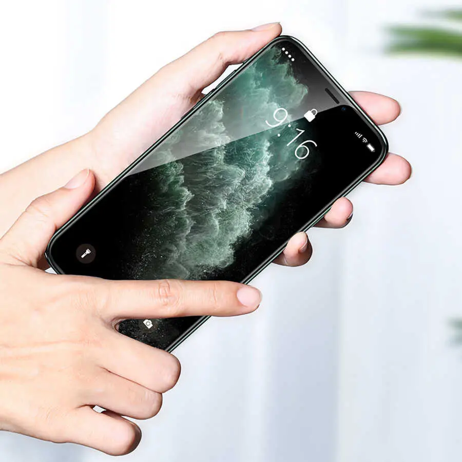 iPhone X Seramik Ekran Koruyucu, 3D Kavisli ve Darbe Emici - Davin