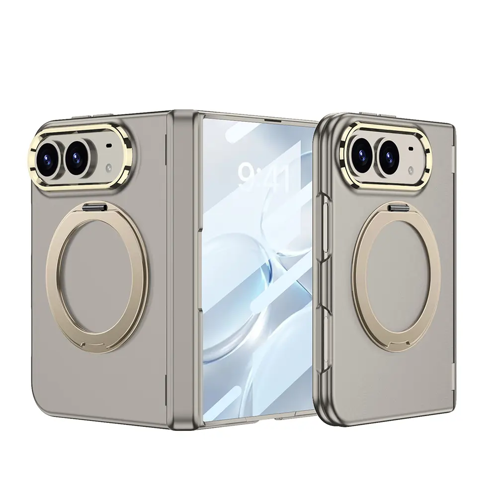iPhone Duo MagSafe Uyumlu Ring Standlı Sert PC Kılıf - Zore Kıpta KPT-07