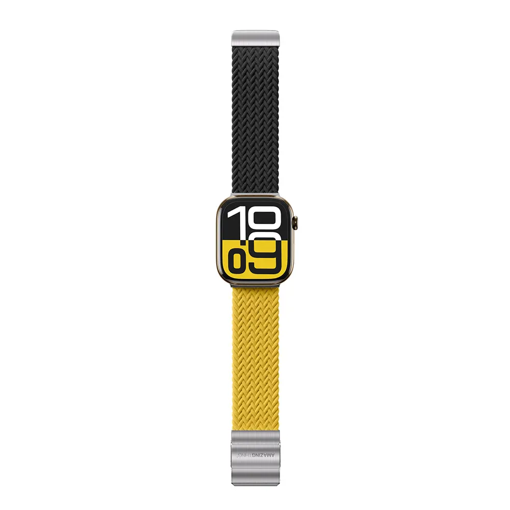 Apple Watch 46 mm Hasır Dokuma Saat Kordonu - Amazingthing Glamour Blend
