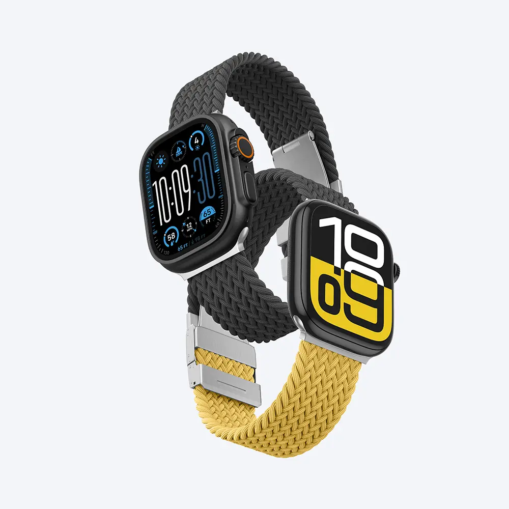 Apple Watch 46 mm Hasır Dokuma Saat Kordonu - Amazingthing Glamour Blend