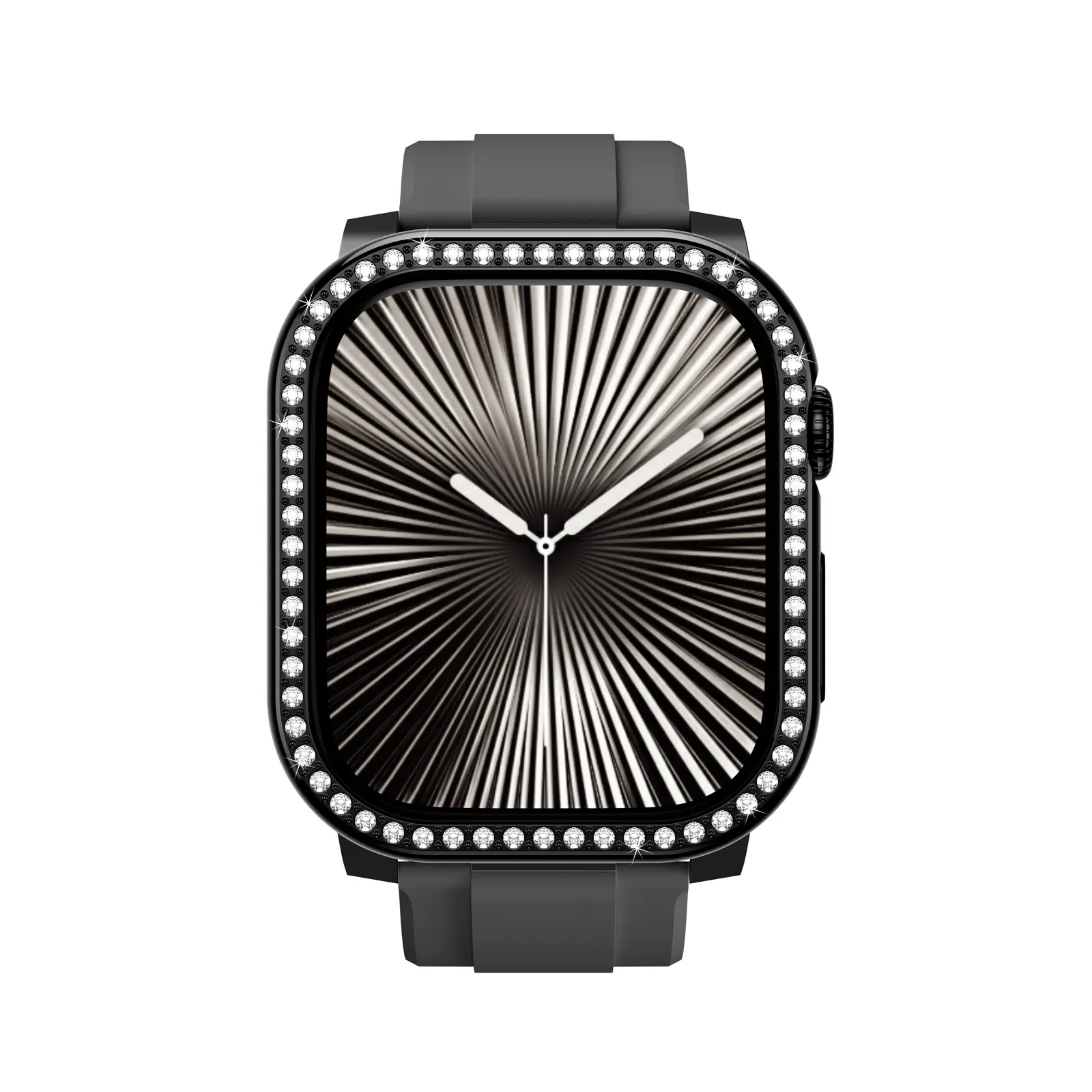 Apple Watch 10 46mm Amazingthing Gleam Fit FullGuard Taşlı Sert PC Kasa ve Ekran Koruyucu