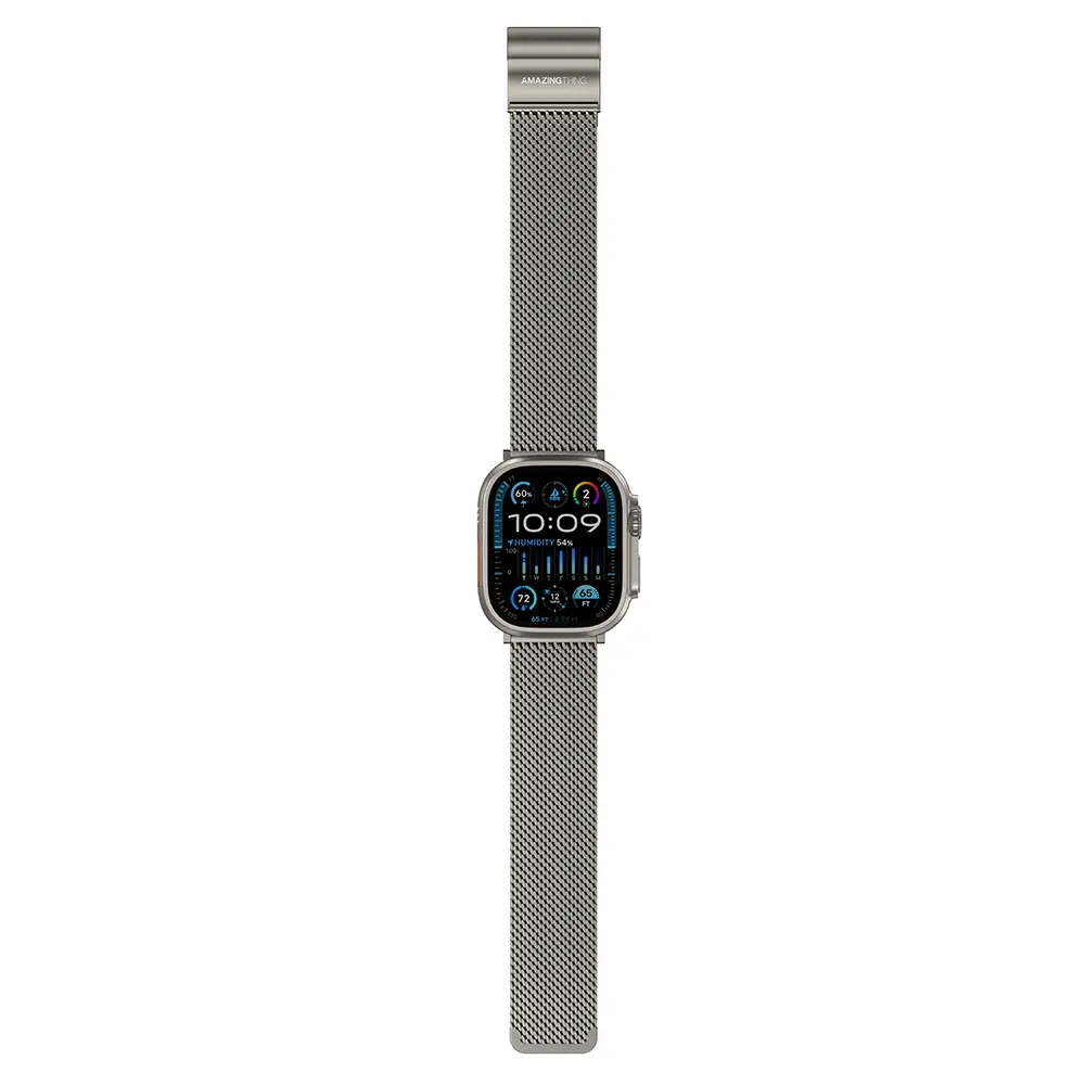 Apple Watch 46 mm Metal Hasır Kordon - Amazingthing Titan Premium