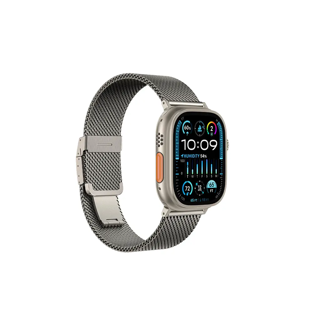 Apple Watch 46 mm Metal Hasır Kordon - Amazingthing Titan Premium