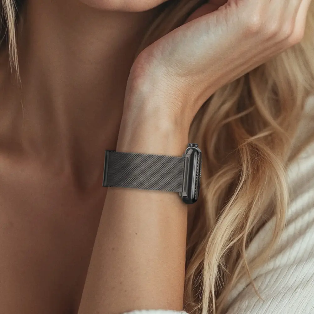 Apple Watch 46 mm Metal Hasır Kordon - Amazingthing Titan Premium