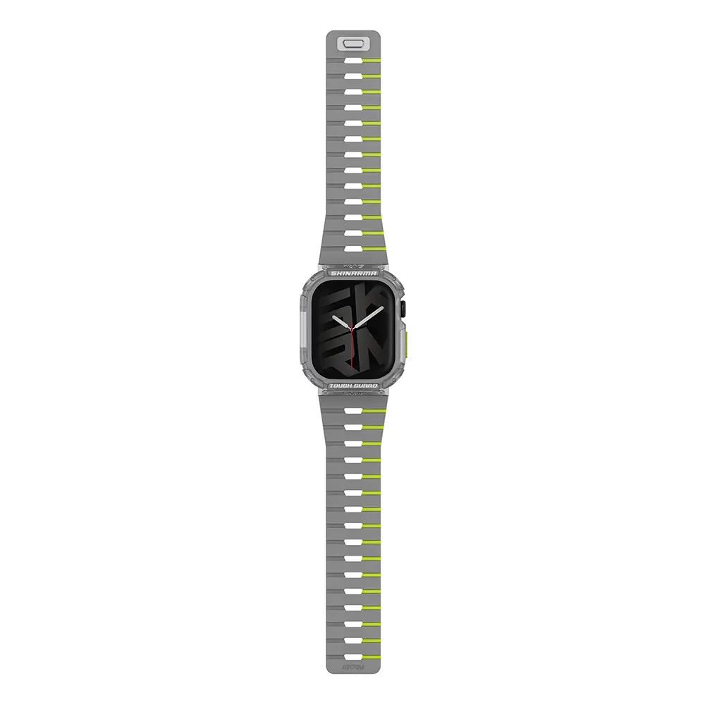 Apple Watch 46 mm Kasa Koruyucu + Silikon Kordon Seti - Skinarma Nightglow Atom