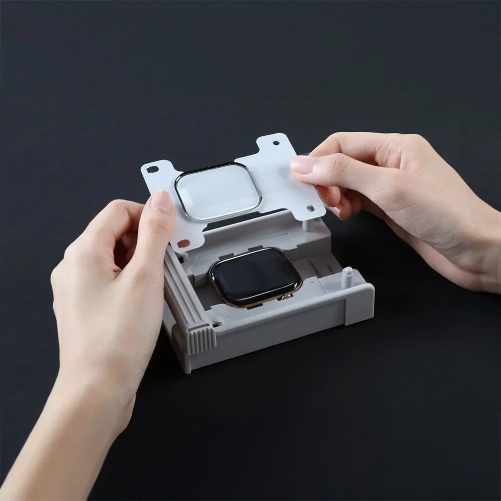 Apple Watch 10 42mm Amazingthing Radix Protective Parmak İzi Bırakmayan HD Ekran Koruyucu Film + Kolay Uygulama Aparatı