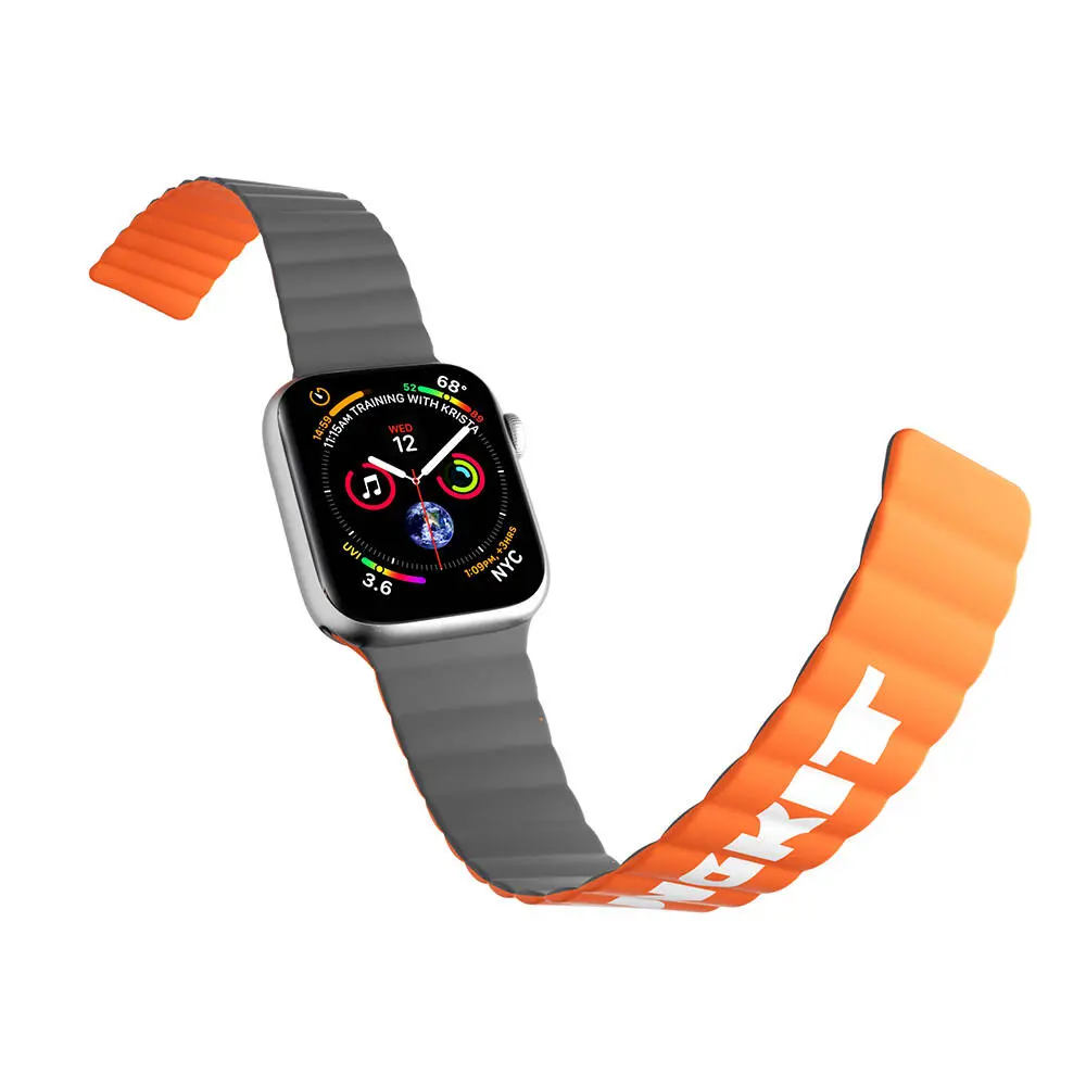 Apple Watch 38 mm Manyetik Silikon Kordon - Youngkit Classical