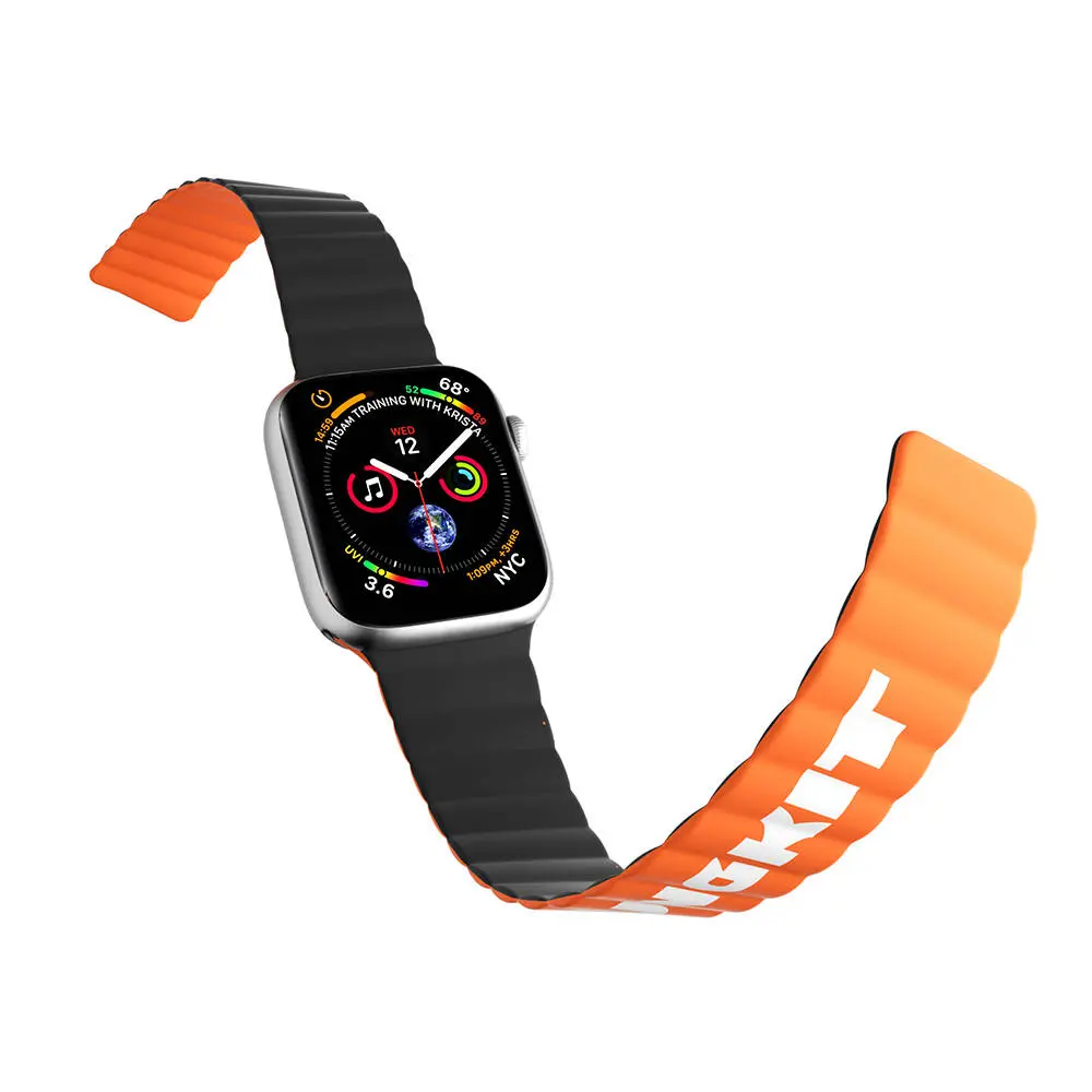 Apple Watch 38 mm Manyetik Silikon Kordon - Youngkit Classical