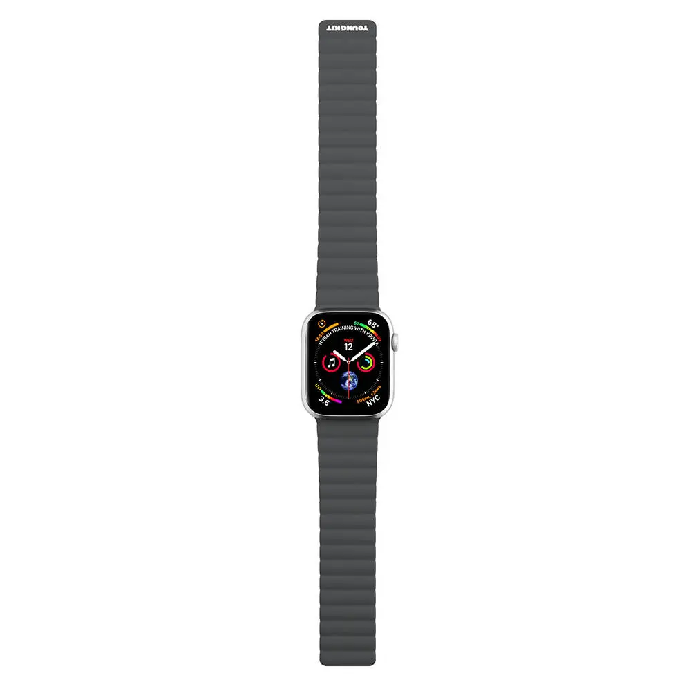 Apple Watch 38 mm Manyetik Silikon Kordon - Youngkit Classical
