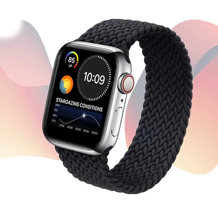Apple Watch 38 mm Hasır Örgü Kordon - Zore KRD-32 Medium