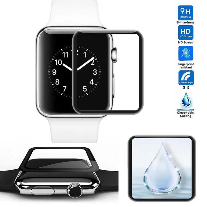 Apple Watch 38 mm Metal Kenarlı Cam Ekran Koruyucu - Zore