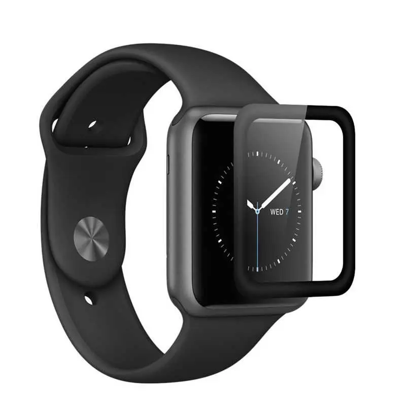 Apple Watch 38 mm Metal Kenarlı Cam Ekran Koruyucu - Zore