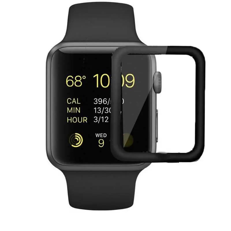 Apple Watch 38 mm Metal Kenarlı Cam Ekran Koruyucu - Zore