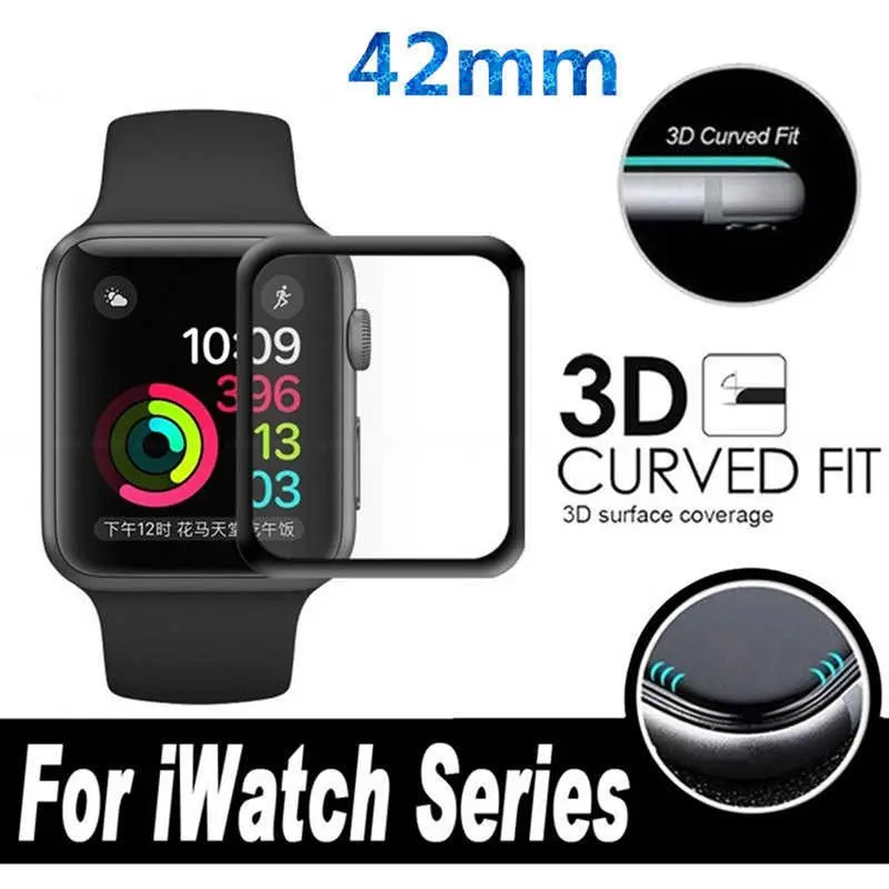 Apple Watch 38 mm Metal Kenarlı Cam Ekran Koruyucu - Zore