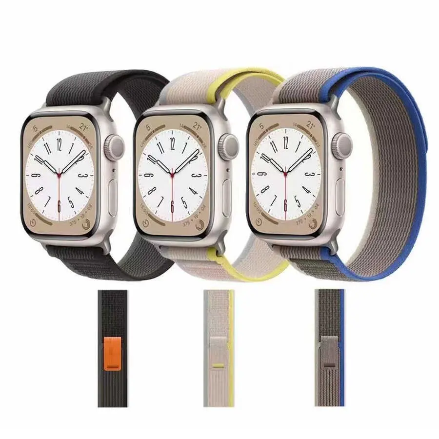 Apple Watch 38 mm Hasır Örgü Kordon - Zore KRD-77