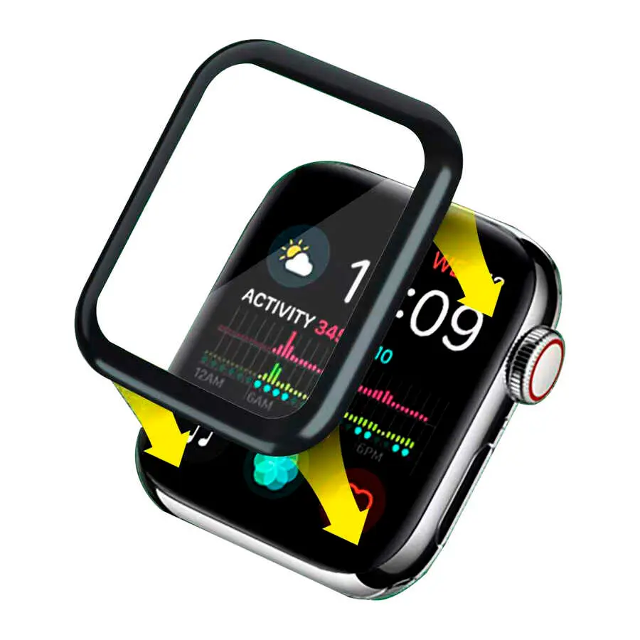 Apple Watch 44 mm 2'si 1 Arada Ekran Koruyucu Seti - Go Des