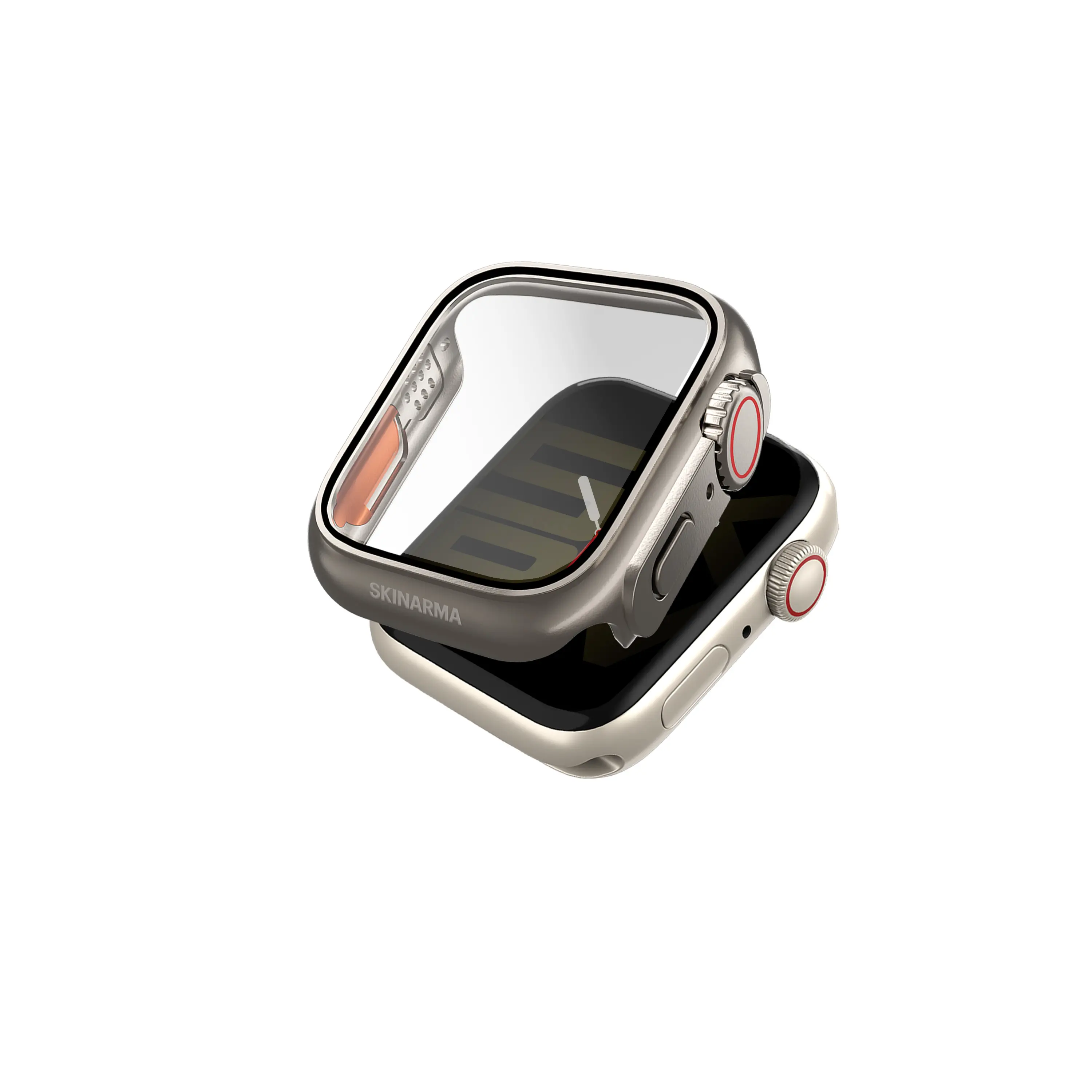 Apple Watch 44 mm Dijital Taç Korumalı Kasa ve Ekran Koruyucu - Skinarma Gado Pro
