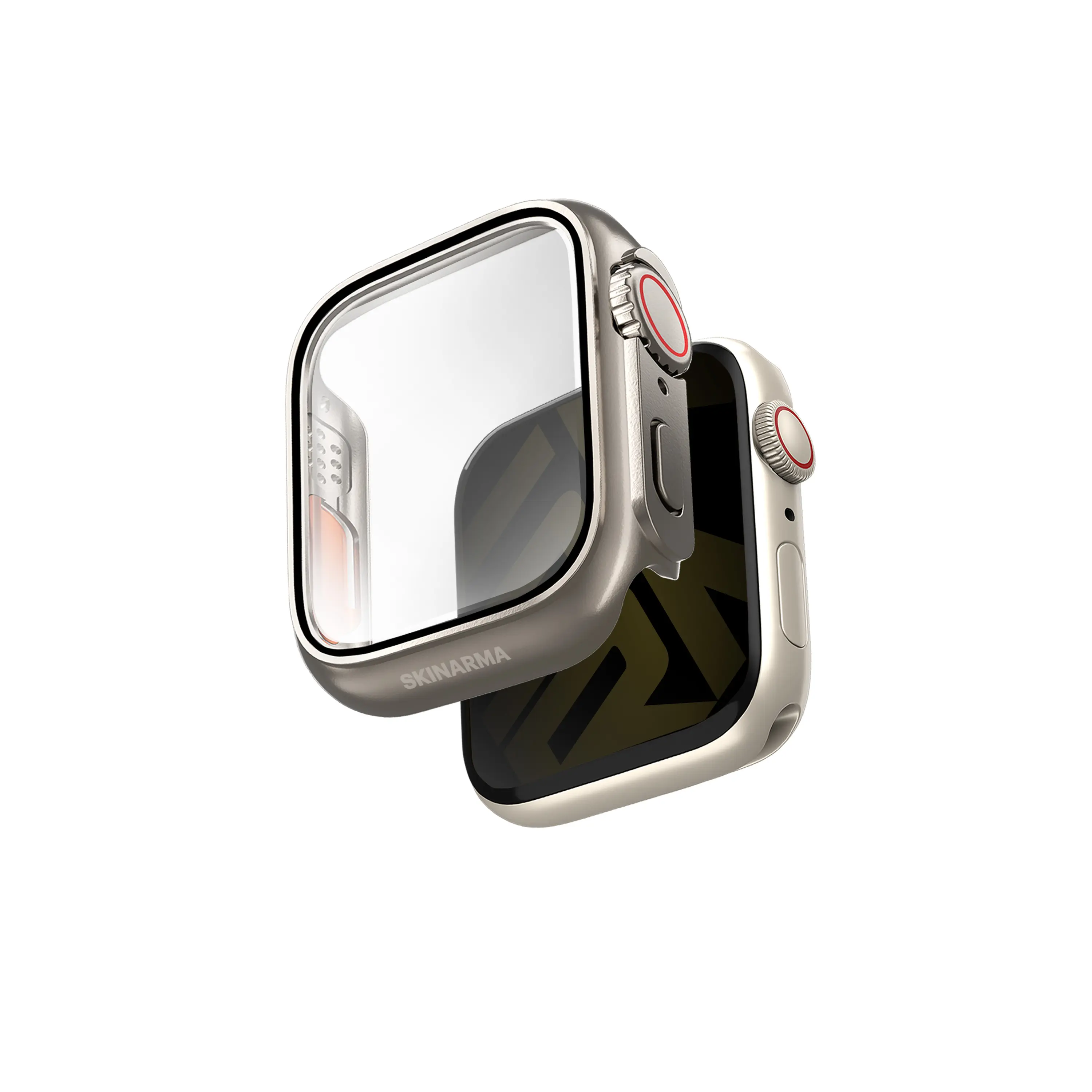 Apple Watch 44 mm Dijital Taç Korumalı Kasa ve Ekran Koruyucu - Skinarma Gado Pro
