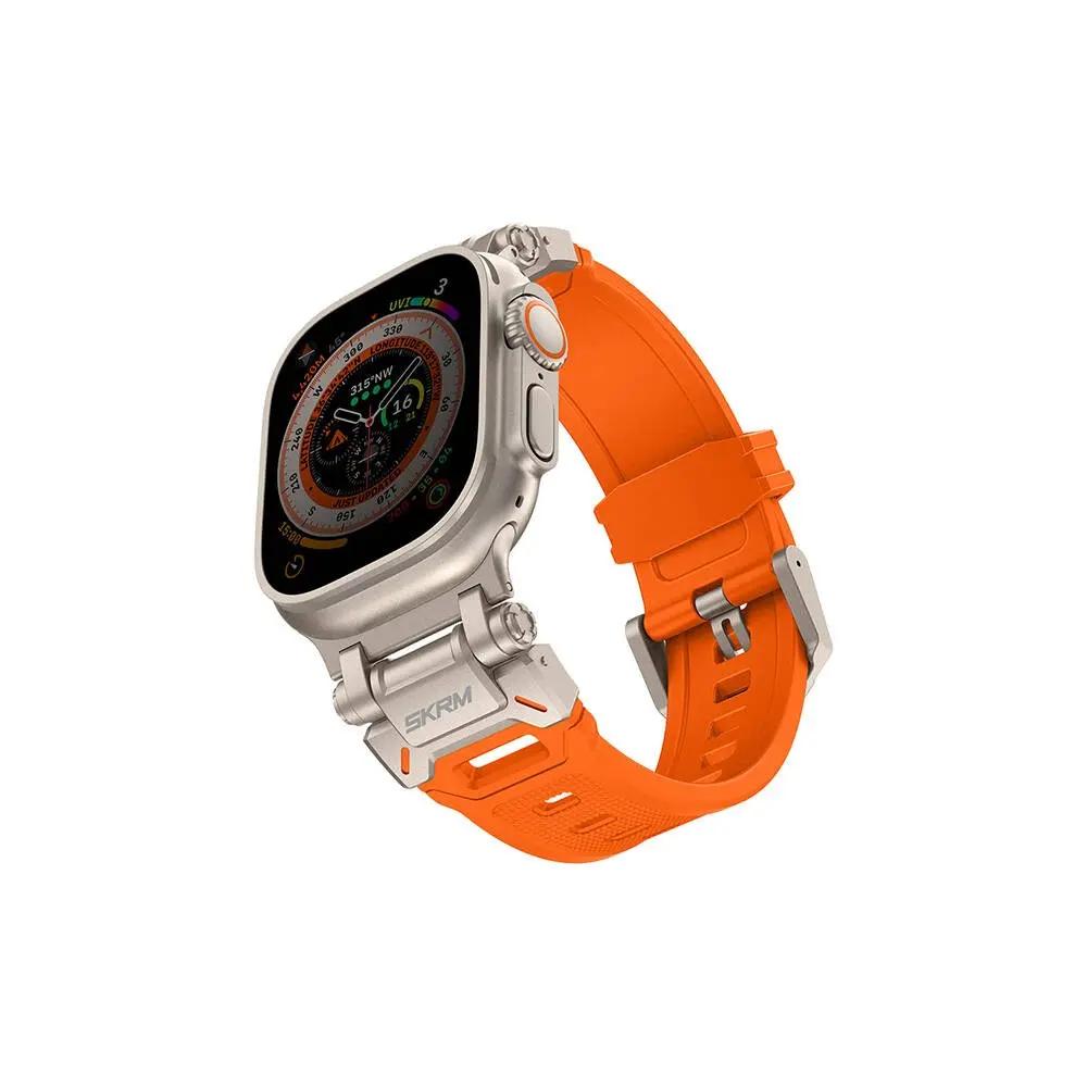 Apple Watch 44 mm Delikli Silikon Kordon - Skinarma Titon Serisi