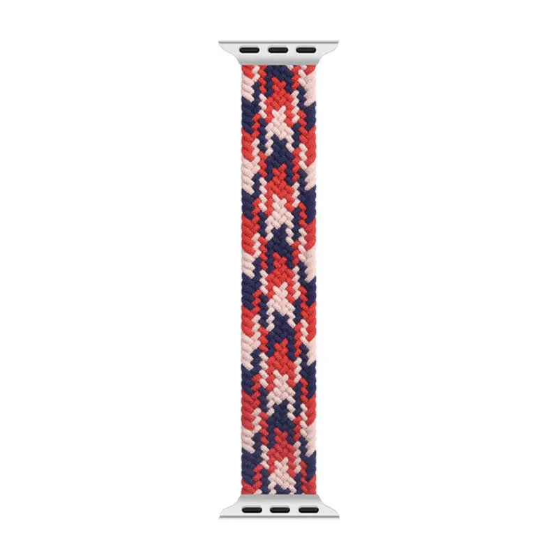Apple Watch 44 mm Örgü Solo Loop Kordon - Wiwu Braided Contrast Color