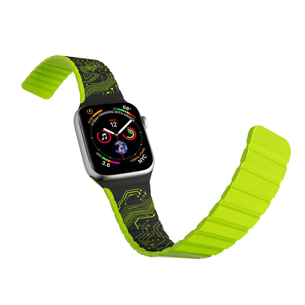 Apple Watch 40 mm Manyetik Tak Çıkar Silikon Kordon - Youngkit Technological