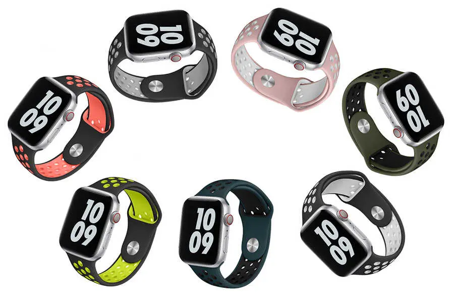 Apple Watch 40 mm Silikon Spor Kordon - Wiwu Dual Color Sport Band