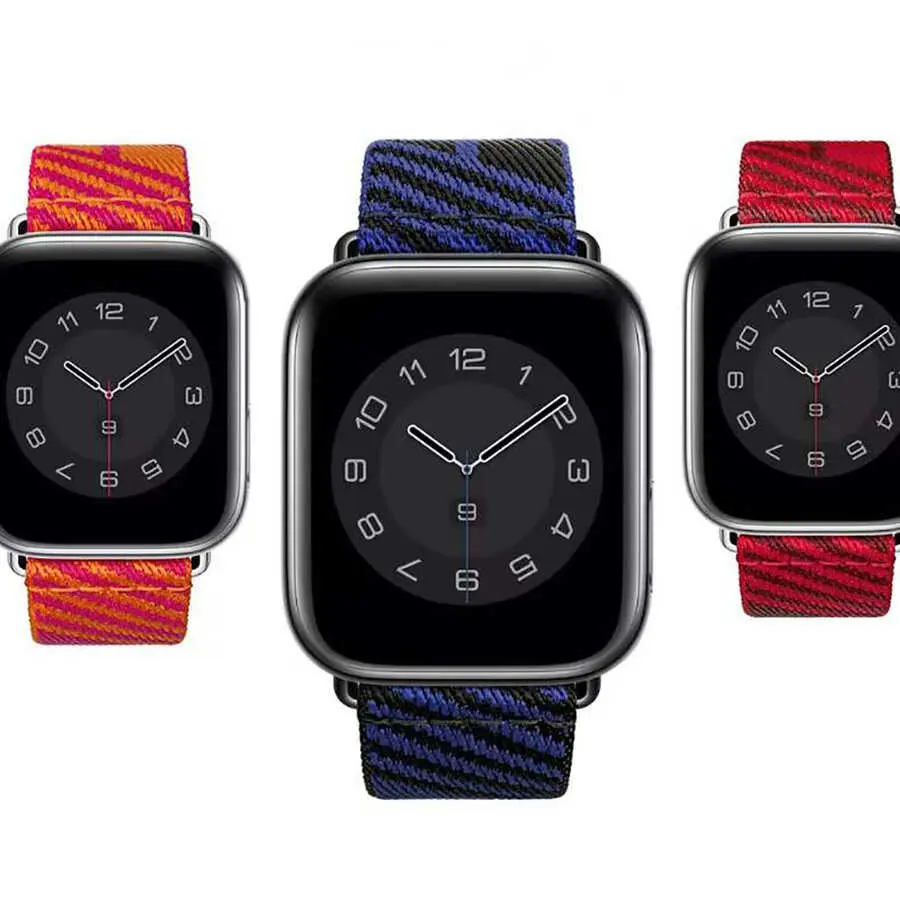 Apple Watch 42 mm Hasır Kordon, Metal Alaşım Tokalı - Zore KRD-51