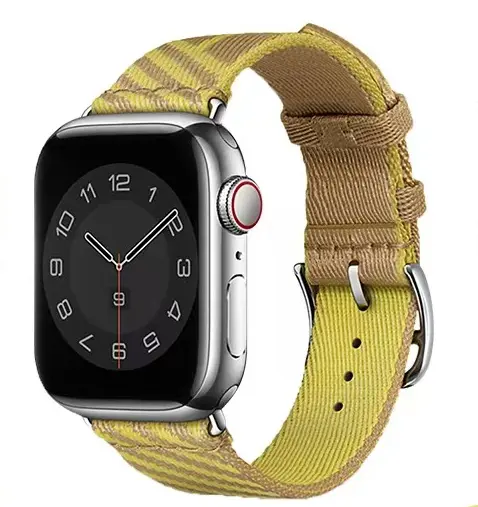 Apple Watch 42 mm Hasır Kordon, Metal Alaşım Tokalı - Zore KRD-51