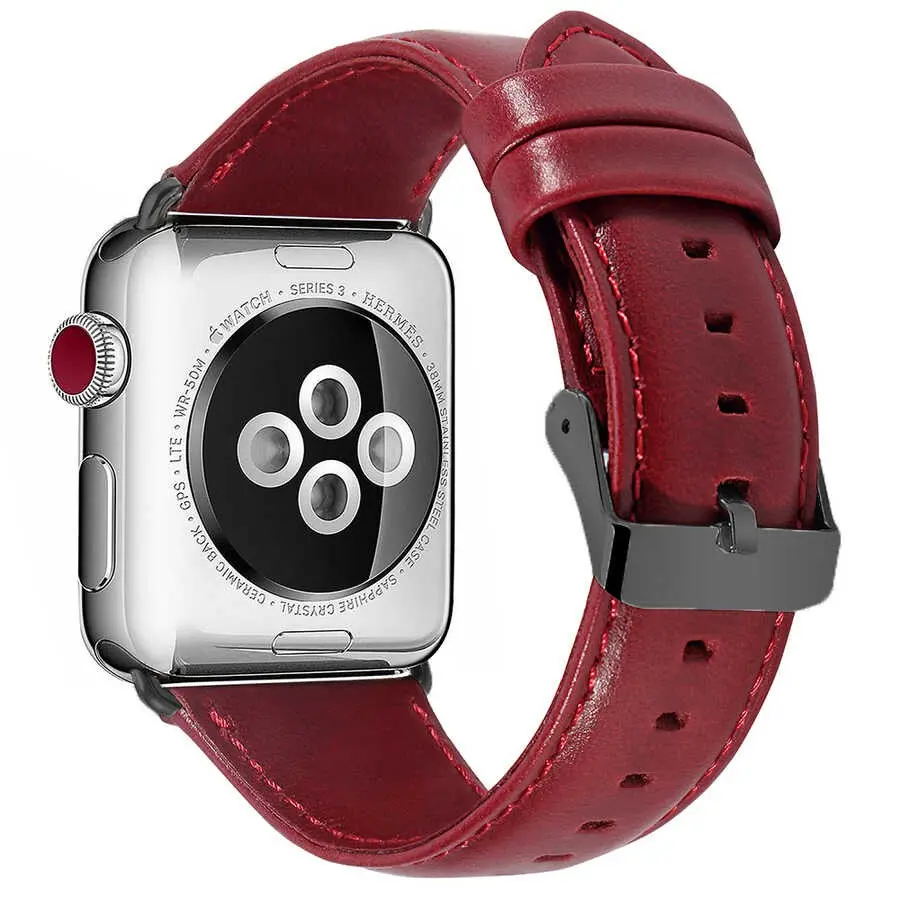 Apple Watch 42 mm Deri Kordon - Zore Luxury Leather