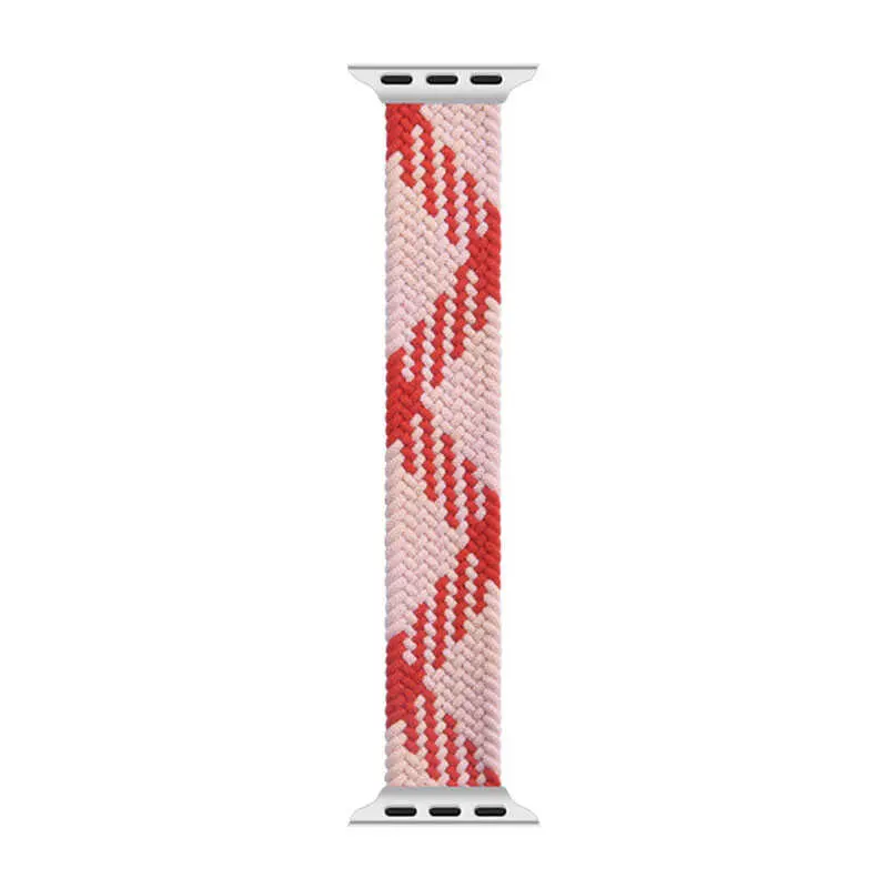 Apple Watch 42 mm Örgü Solo Loop Kordon - Wiwu Braided Contrast Color
