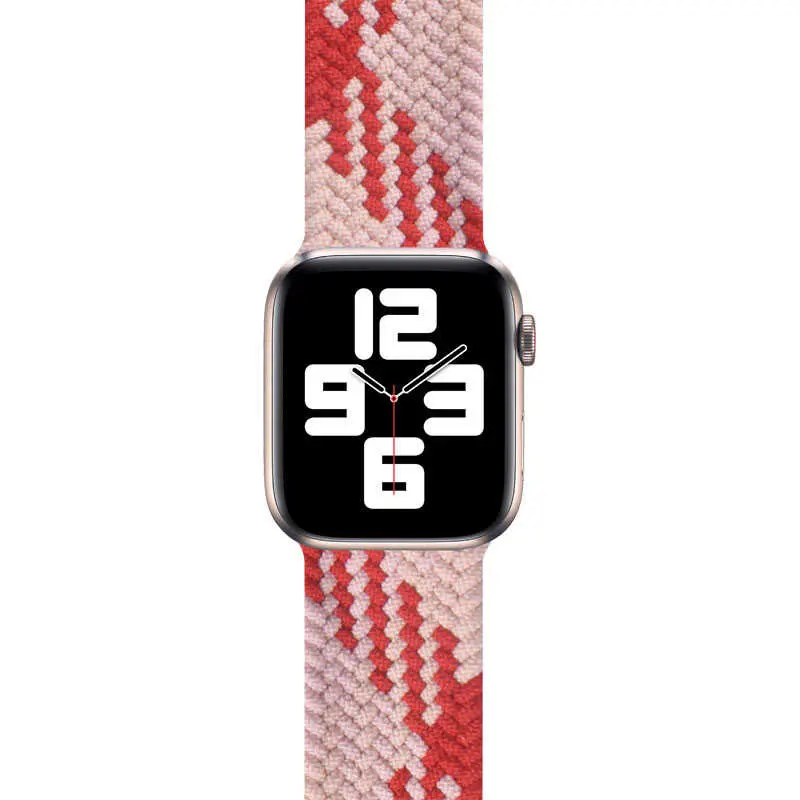 Apple Watch 42 mm Örgü Solo Loop Kordon - Wiwu Braided Contrast Color