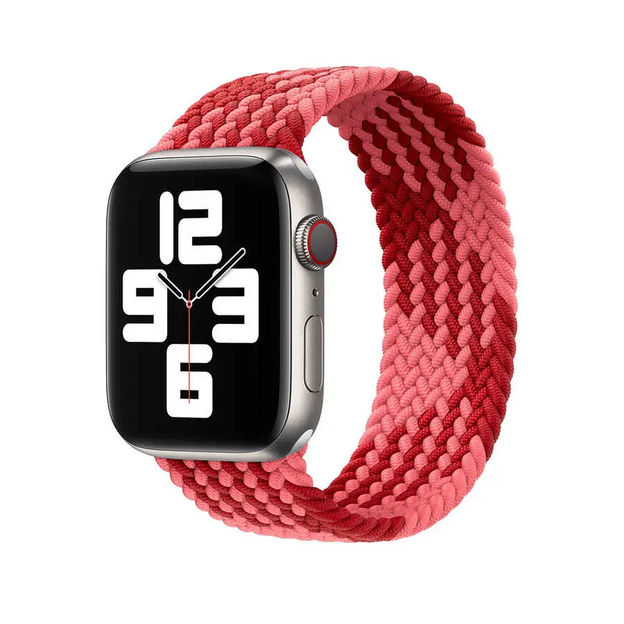 Apple Watch 42 mm Örgü Solo Loop Kordon - Wiwu Braided Contrast Color