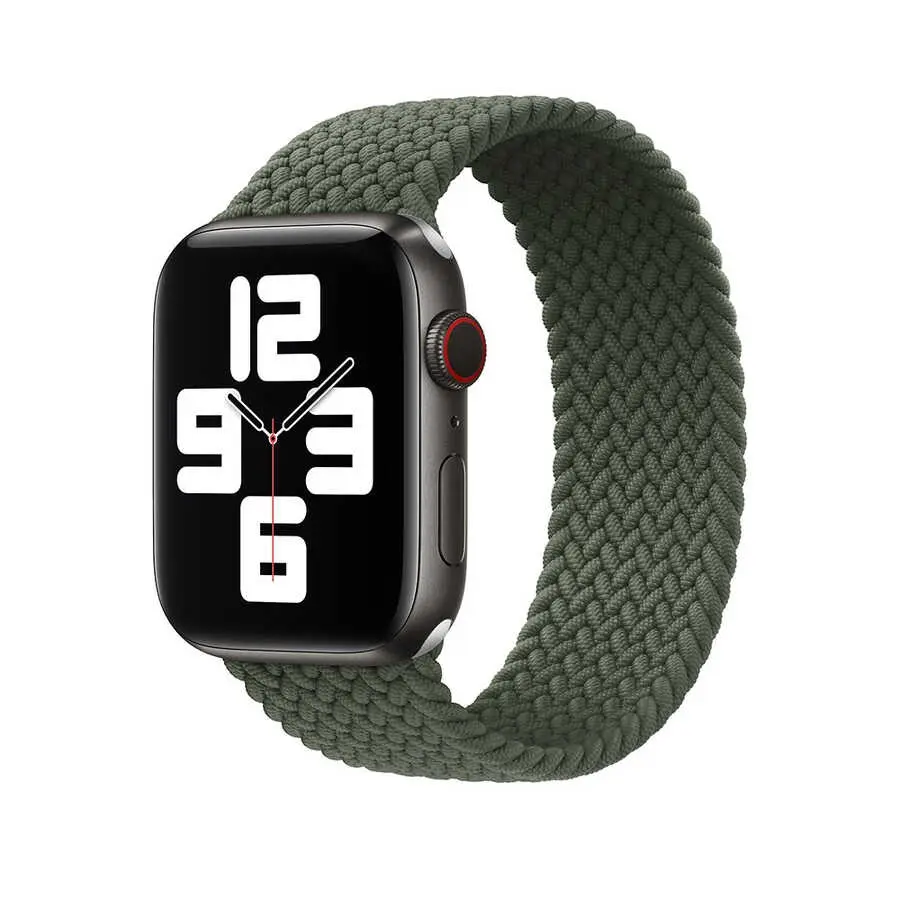 Apple Watch 42 mm Örgü Saat Kordonu - Wiwu Braided Solo Loop Large