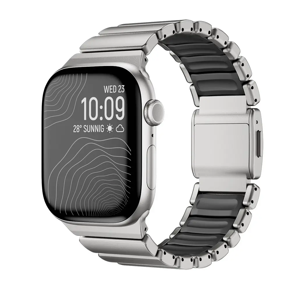 Apple Watch 42mm Metal Silikon Kordon - Zore KRD-149