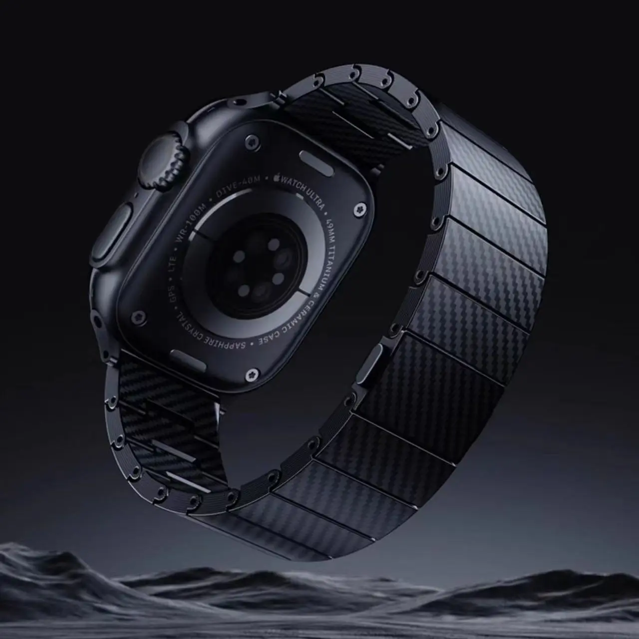 Apple Watch 42 mm 600D Karbon Fiber Kordon - Zore KRD-90