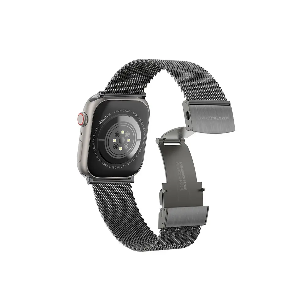Apple Watch 41 mm Metal Hasır Kordon - Amazingthing Titan