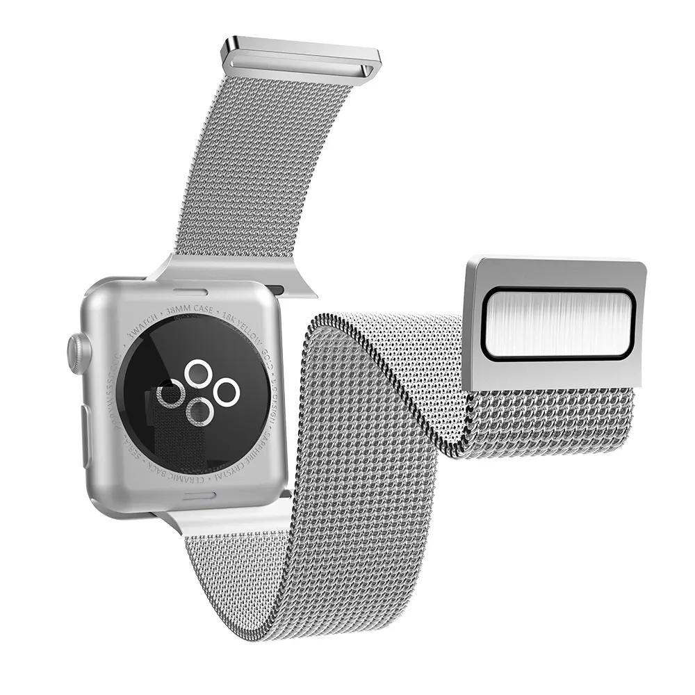 Apple Watch 41 mm Metal Hasır Kordon - Raptic Mesh Band