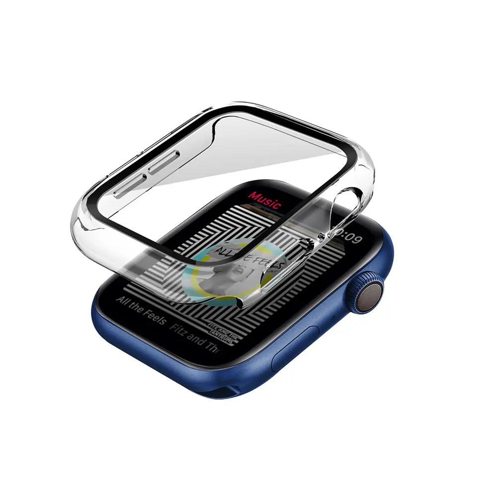 Apple Watch 41 mm Sert Silikon Kasa ve Ekran Koruyucu - Skinarma Gado
