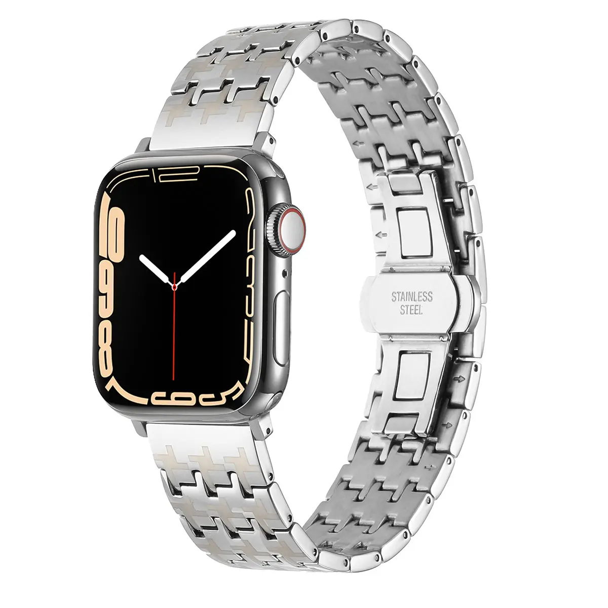 Apple Watch 45 mm Metal Saat Kordonu - Zore KRD-86