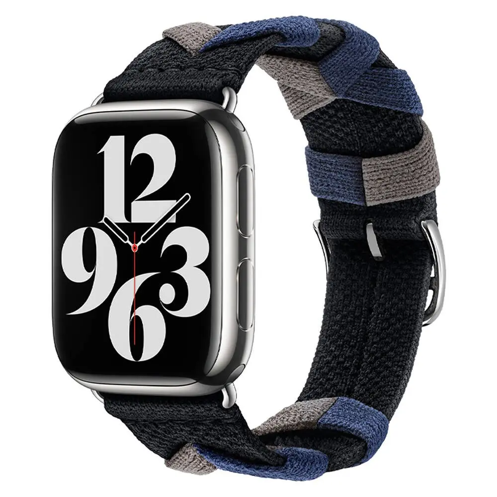 Apple Watch 45 mm Sarmal Örgü Tasarımlı Kordon - Zore KRD-97